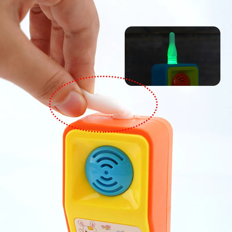 Children's educational toys with sound, light, and music features including cartoon animal designs