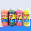 Bottle of fluorescent red pigment ink for PET film sublimation and screen printing.