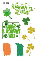 Irish festival tattoo sticker paper with St. Patrick's Day clover design measuring 120 × 75mm