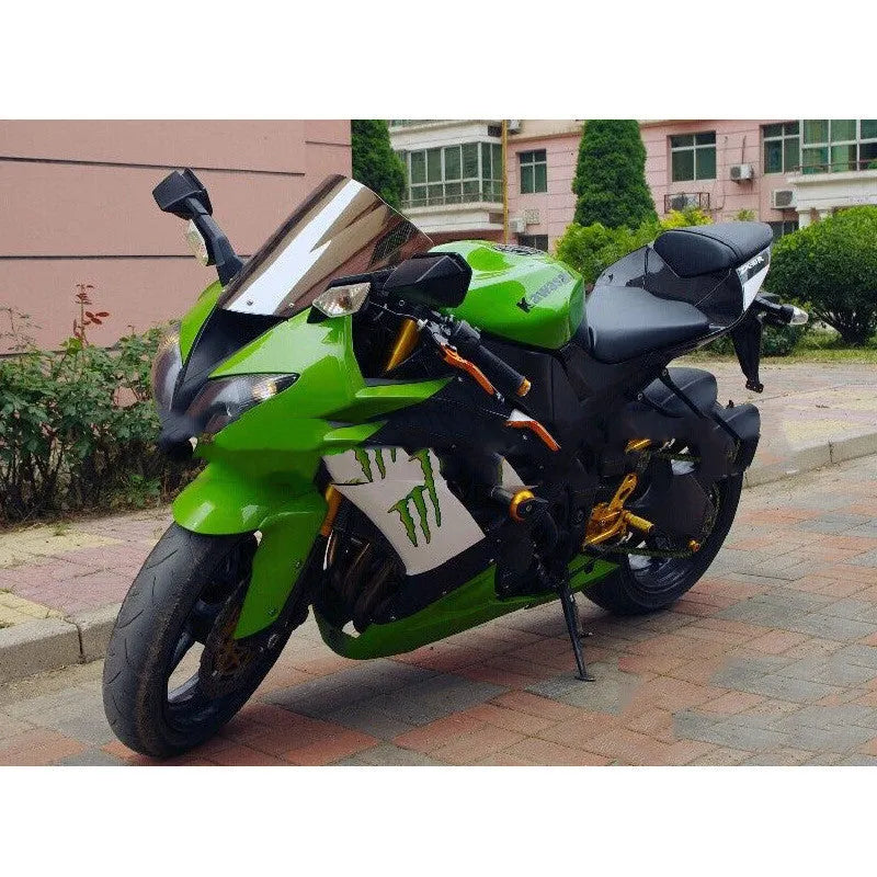 Blue and Brown replacement motorcycle windscreen for Kawasaki ZX-6R and ZX-10R models.