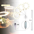 USB-powered LED plant growth light with full spectrum illumination and acrylic stick holder