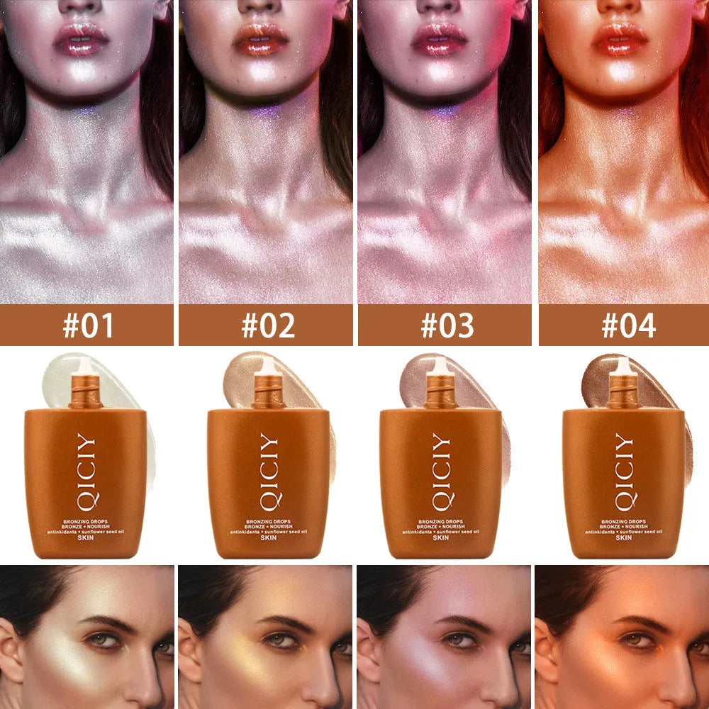 30ml contour liquid bottle for face and body brightening, available in four shade options.