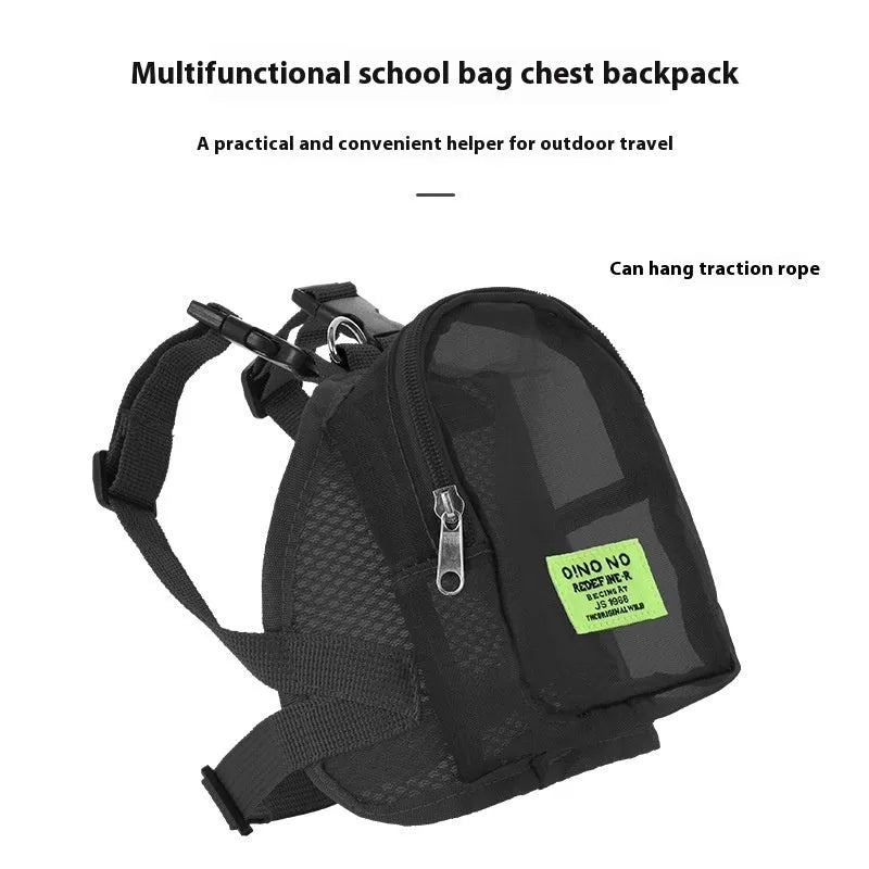 Solid colour dog backpack pet carrier bag for small to medium canine transport