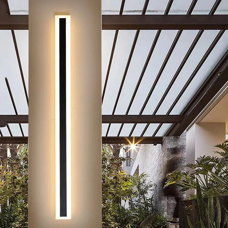 Outdoor waterproof LED wall lamp with remote control in sizes from 30cm to 240cm