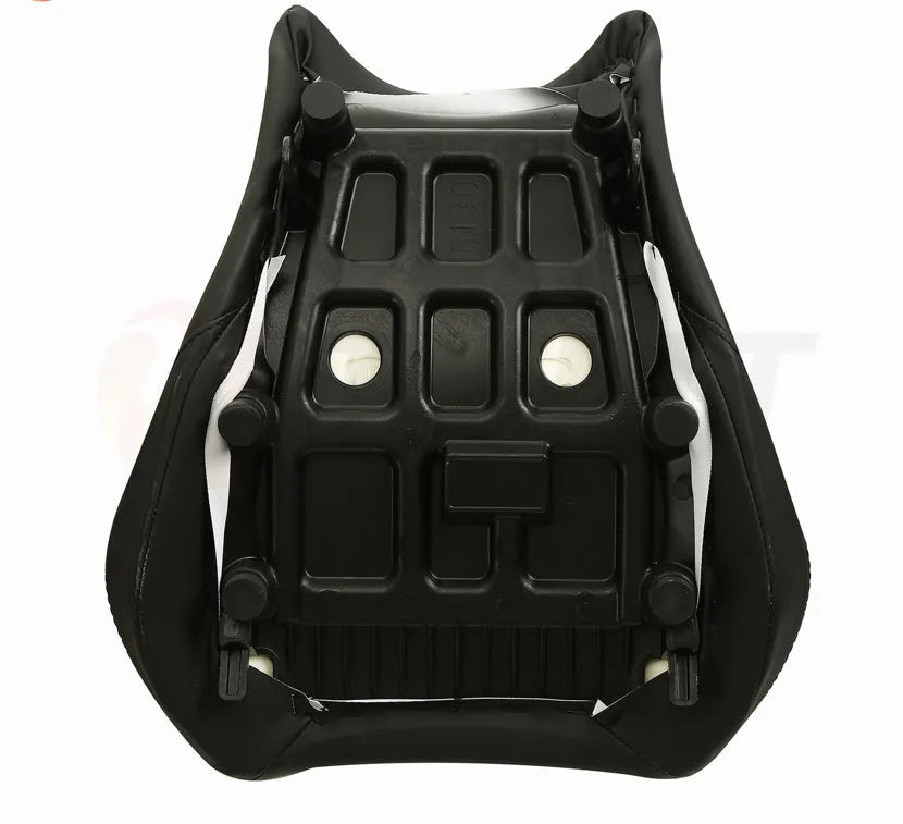 Waterproof PU leather seat cover for Suzuki GSXR1000 motorcycle, shown on seat.