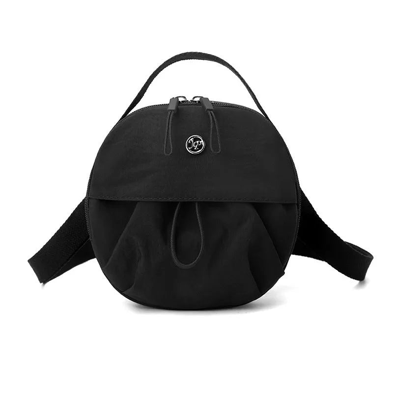 Nylon crossbody messenger bag in urban style with internal organisers, shown in a selection of colours.