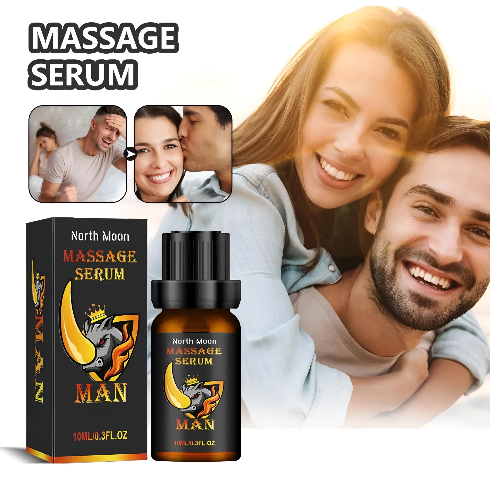 10ml men's essential oil bottle with ginger root oil, jojoba oil and vitamin E for massage