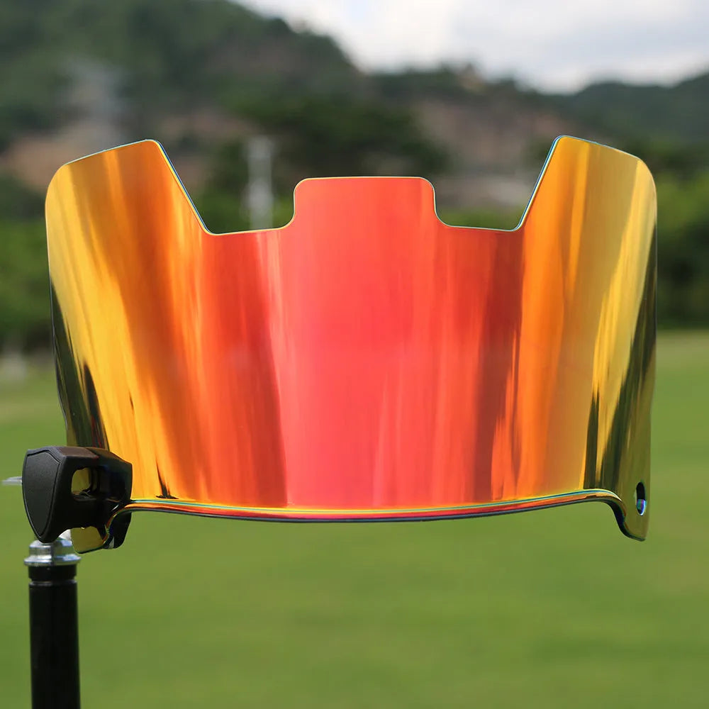 American-style multicolour rugby helmet goggles with a tool-free mounting system