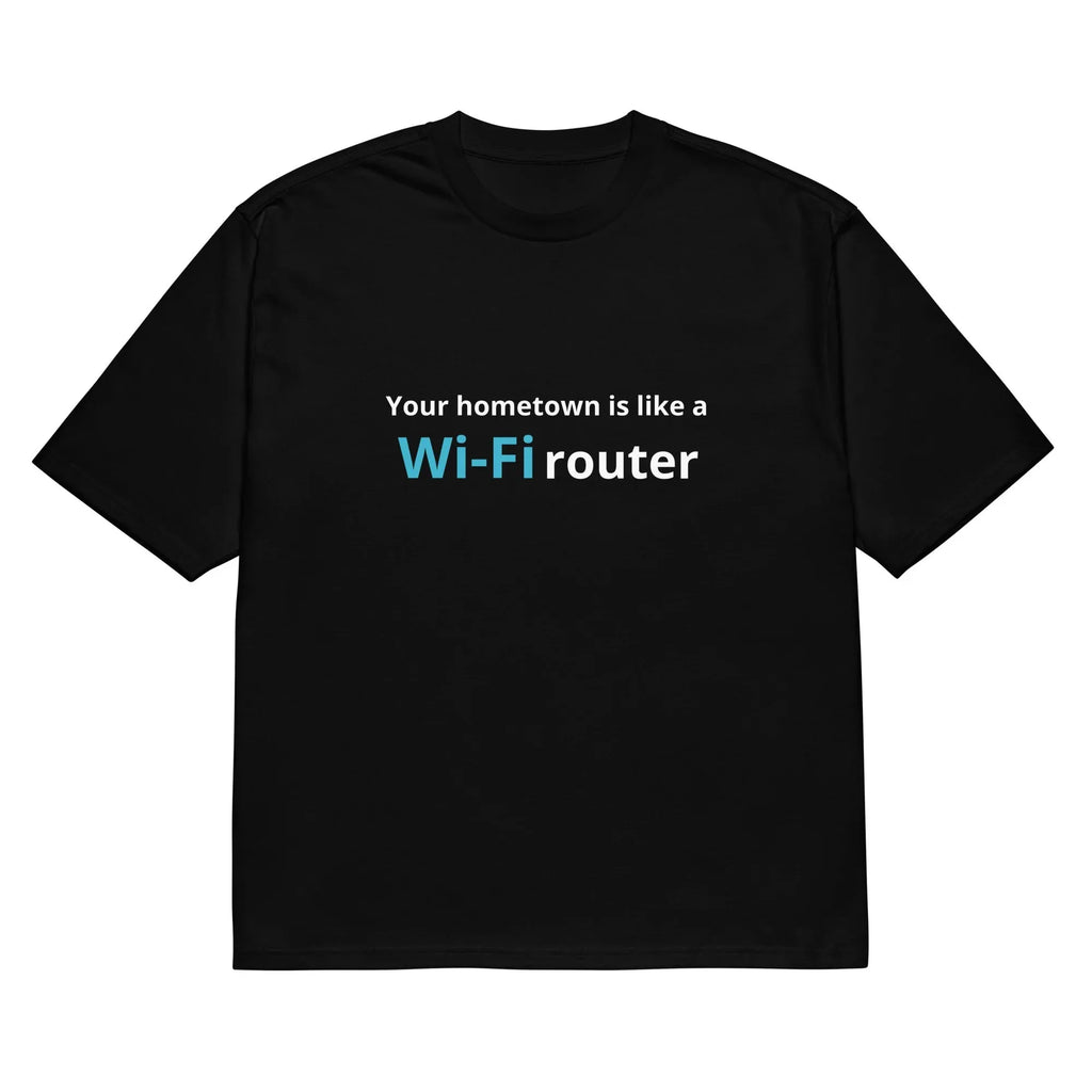 Black men's loose fit T-shirt with a colourful 3D digital cartoon print on the front.