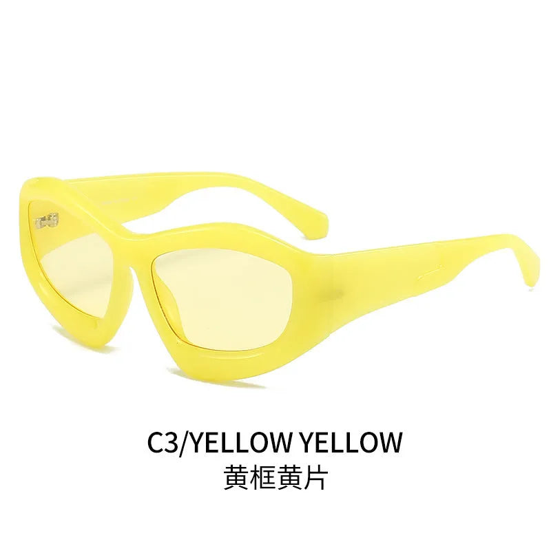 Concave shape bubble lens sunglasses for outdoor riding and cycling in multiple colour options