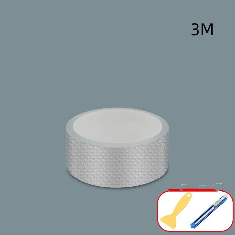 Carbon fibre grain transparent automobile anti-collision strip roll with application tools