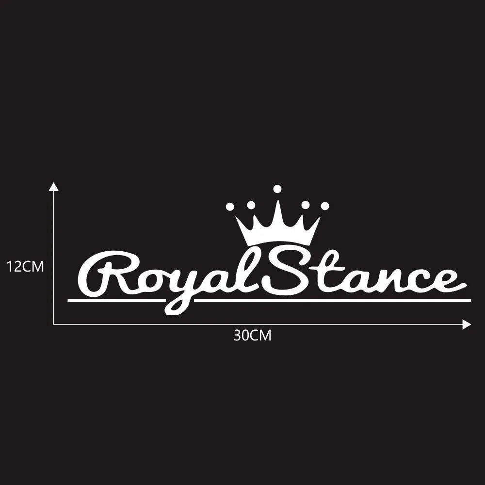 Reflective crown design car sticker on vinyl sheet, showing black, white, and colourful options.
