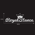Reflective crown design car sticker on vinyl sheet, showing black, white, and colourful options.