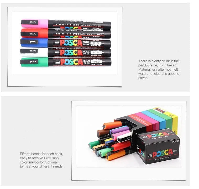 Doodle acrylic marker set with 0.9mm nib in plastic barrel showing colour options for advertising pen use