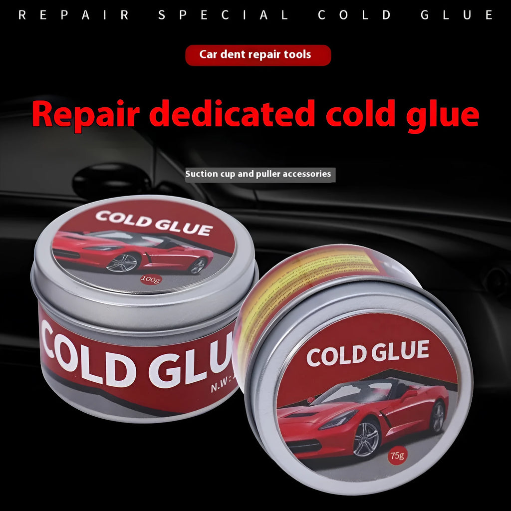 Automobile depression repair cold glue container for car body dent and bumper damage restoration