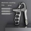Adjustable electronic count spring grip in grey, orange, or red colours with digital display.