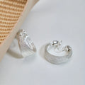 Copper geometric stud and clip earrings with silver and gold electroplated finishes