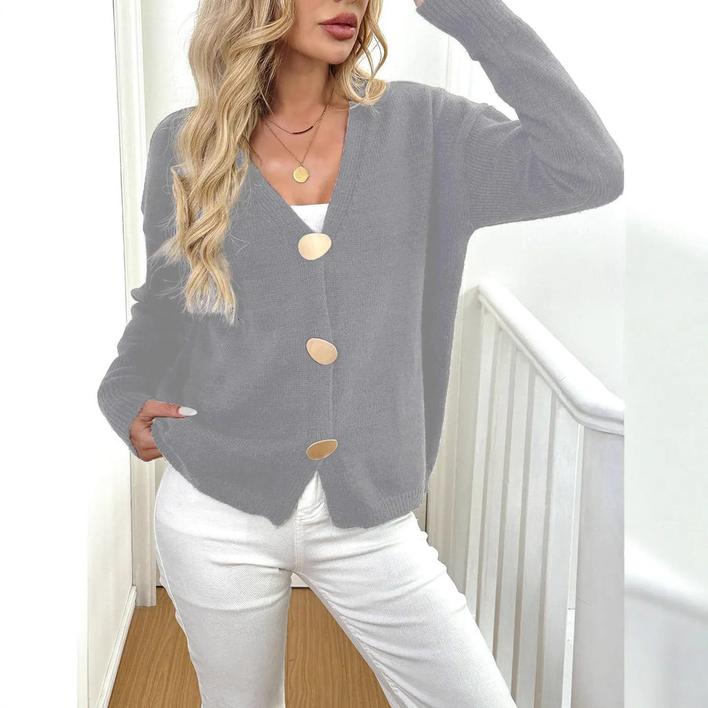 Women's deer plush long sleeve coat with princess sleeves in street hipster style, black or grey colour options