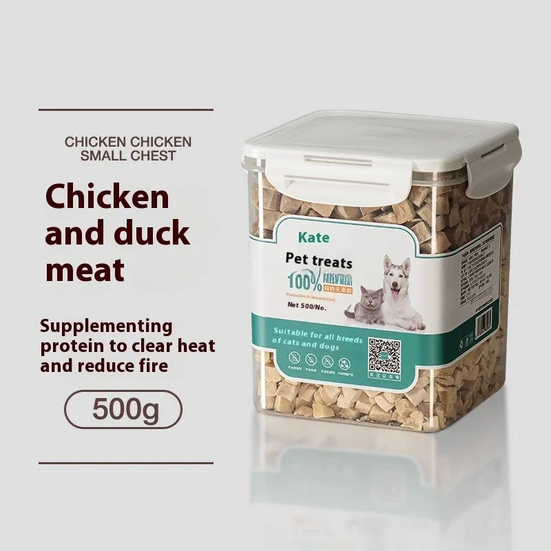 500g bag or can of high-grade chicken freeze-dried nuggets cat treats
