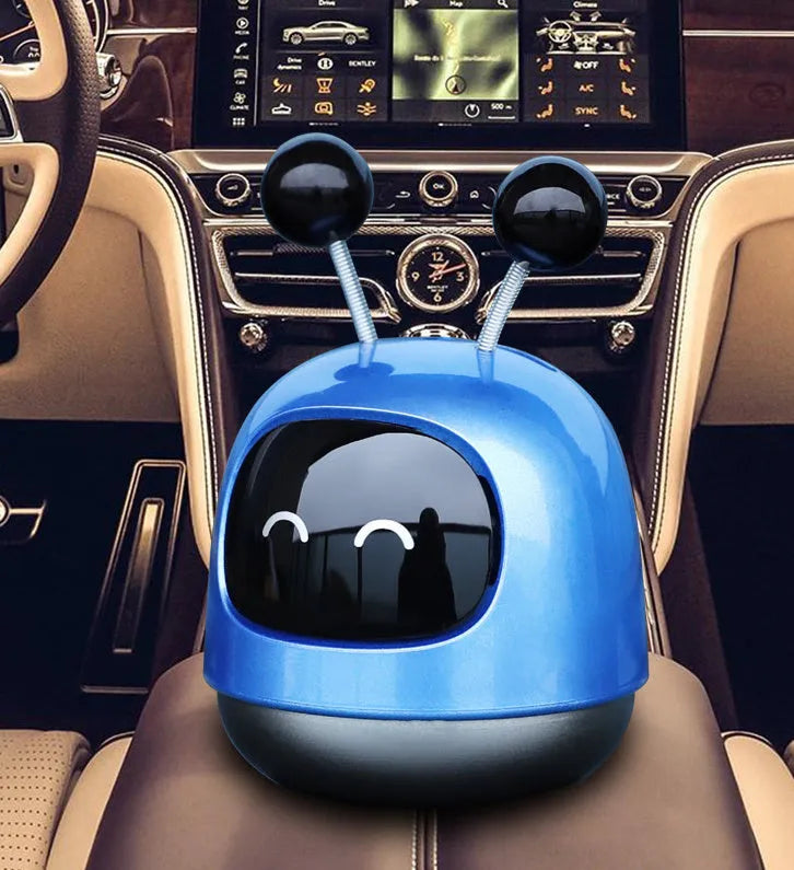 Robot-shaped car vent aromatherapy decoration with 40ml gel capsule for air freshening