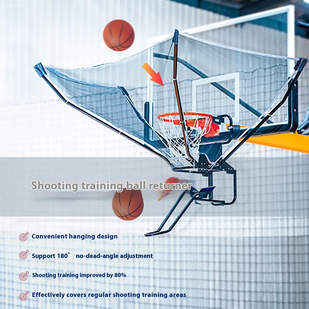 Second generation basketball training ball return machine with automatic ball return function