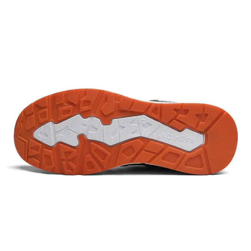 Platform lightweight casual running shoes with mesh upper, rubber sole, available in beige black and grey