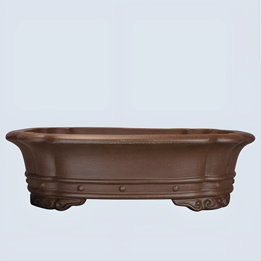 Purple sand handmade rectangular antique flower pot measuring 51x41x14cm for desktop plants