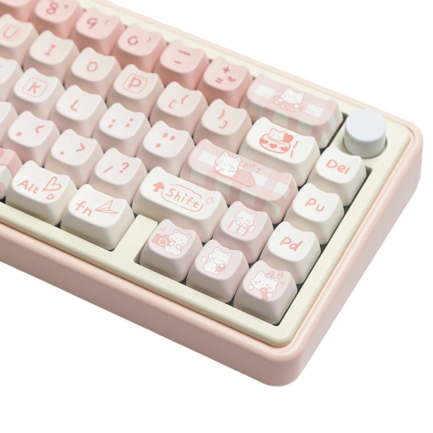 Full set of PBT keycaps for mechanical keyboards with double-shot legends and universal compatibility