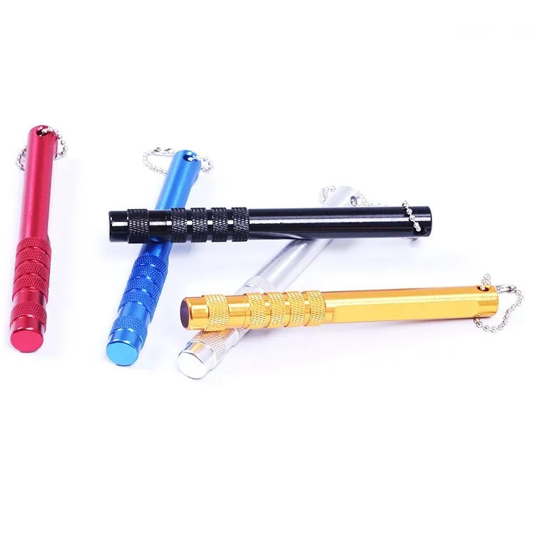 Pen-shaped aluminum alloy golf groove cleaner for iron clubs, 10.5cm long, available in white, yellow, red, blue, black