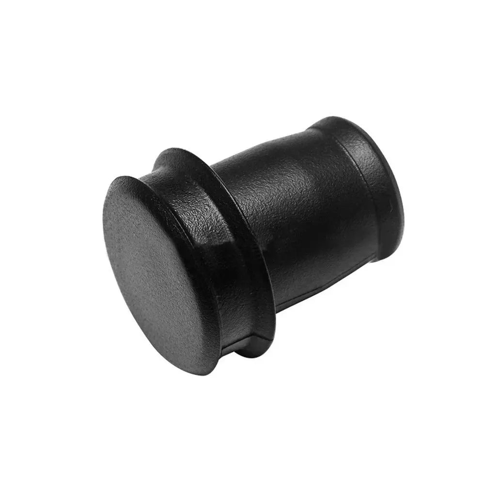 Black PVC car cigarette lighter dust plug measuring 33cm long with 2cm diameter