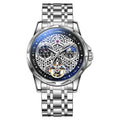 Men's automatic business watch with luminous hands and waterproof construction in multiple colour options