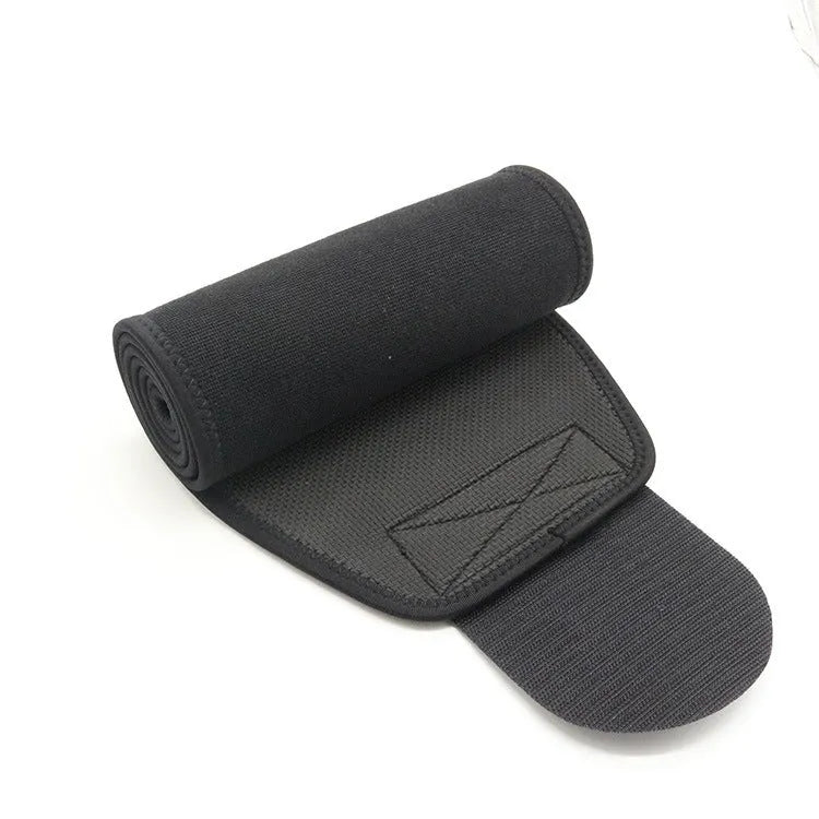 Neoprene hot lumbar support belt for fitness in black, blue, or pink colours.