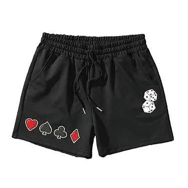 Men's lightweight mesh beach shorts in polyester fabric with printed design