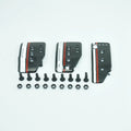 Aluminium alloy manual transmission car pedal set with brake accelerator clutch pedals in black or grey