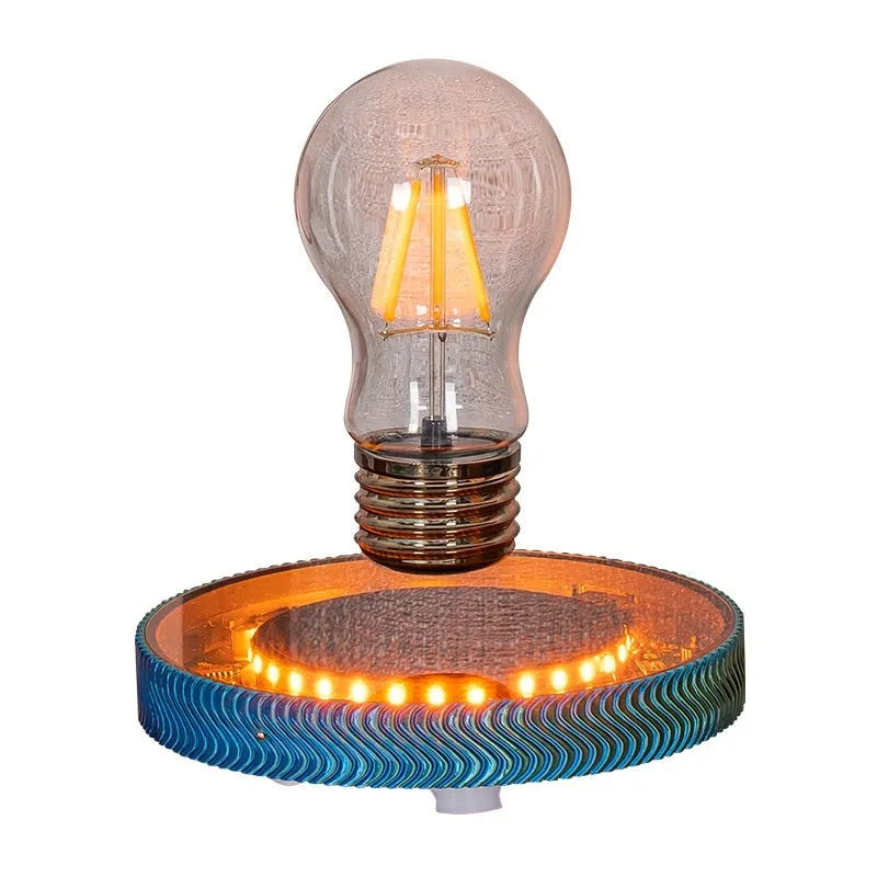 Magnetic suspension moon lamp with floating 3D printed design for bedside night lighting