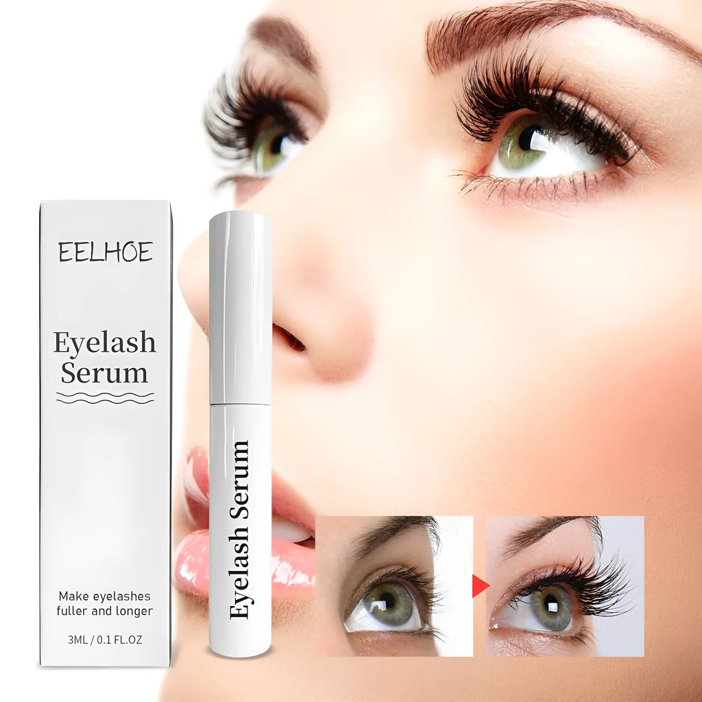 3ml black eyelash serum bottle with applicator brush for lash conditioning and enhancement