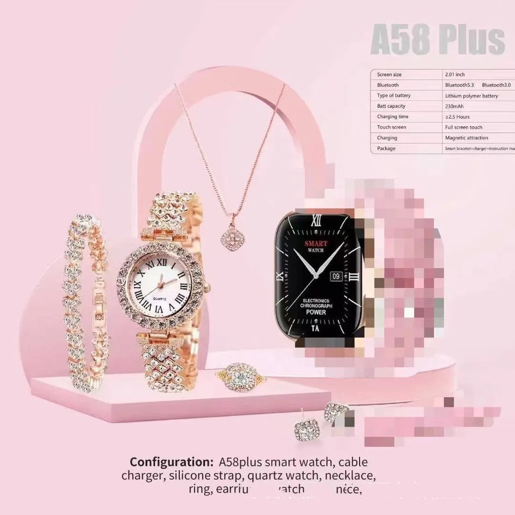 A58plus smart watch with touch screen showing Bluetooth calling interface on wrist