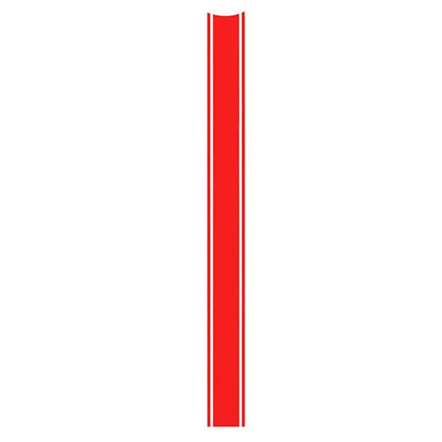 Motorcycle pinstripe sticker measuring 50x4.5cm in black, red, silver, or yellow colours