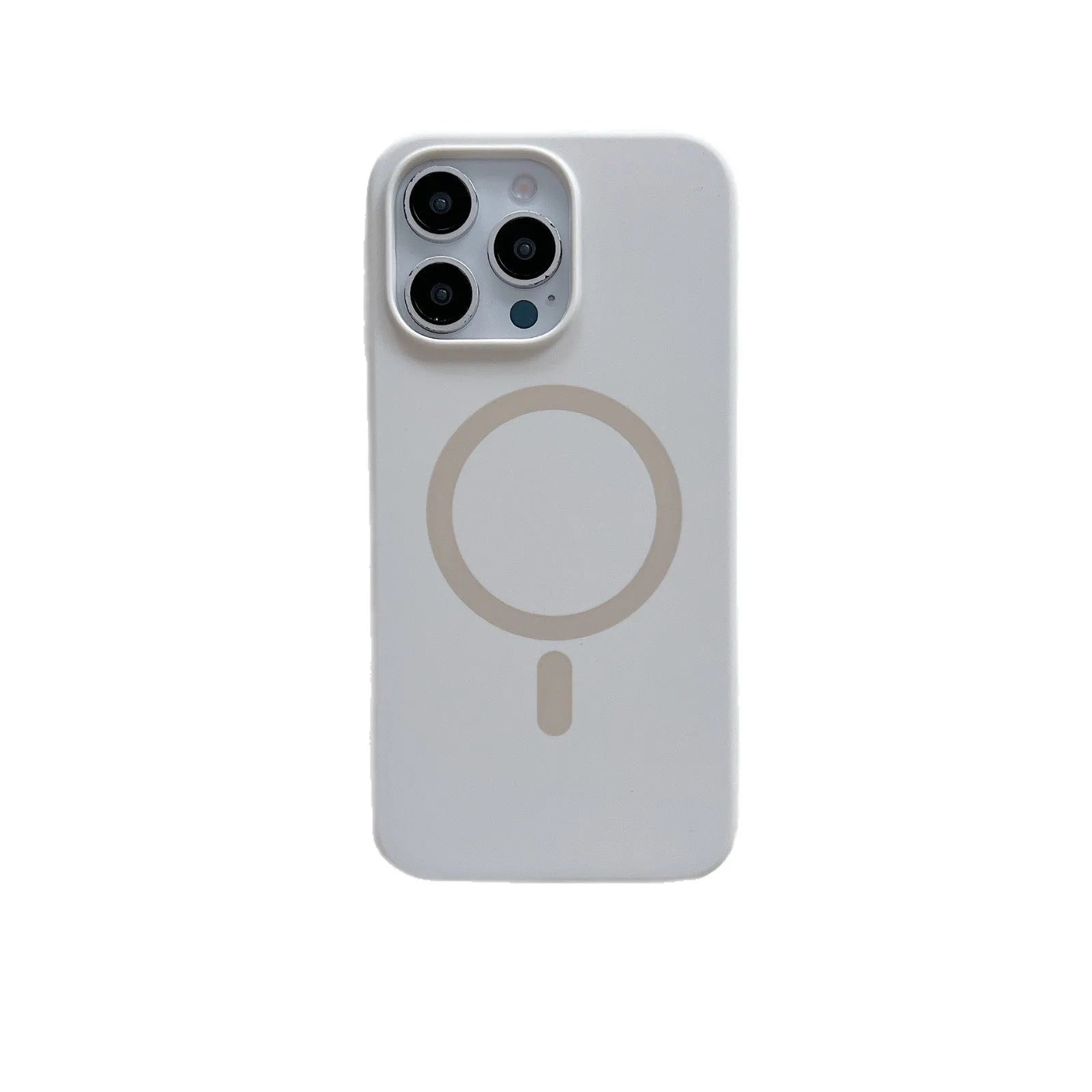 Solid colour liquid silicone magnetic phone case with frosted finish, shockproof protection, for iPhone 14 Pro Max
