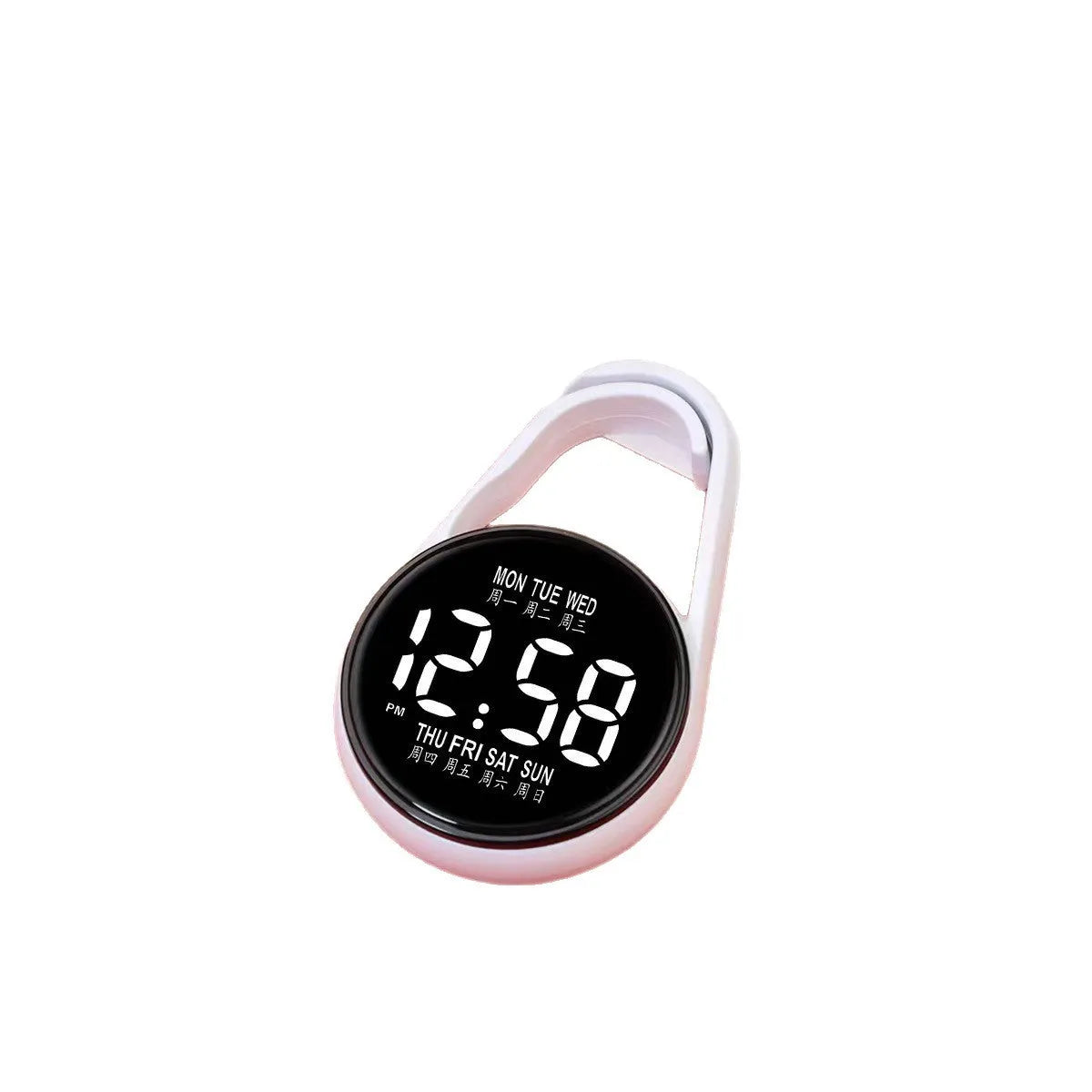 Mini electronic watch with luminous LED display and plastic strap in various colour options