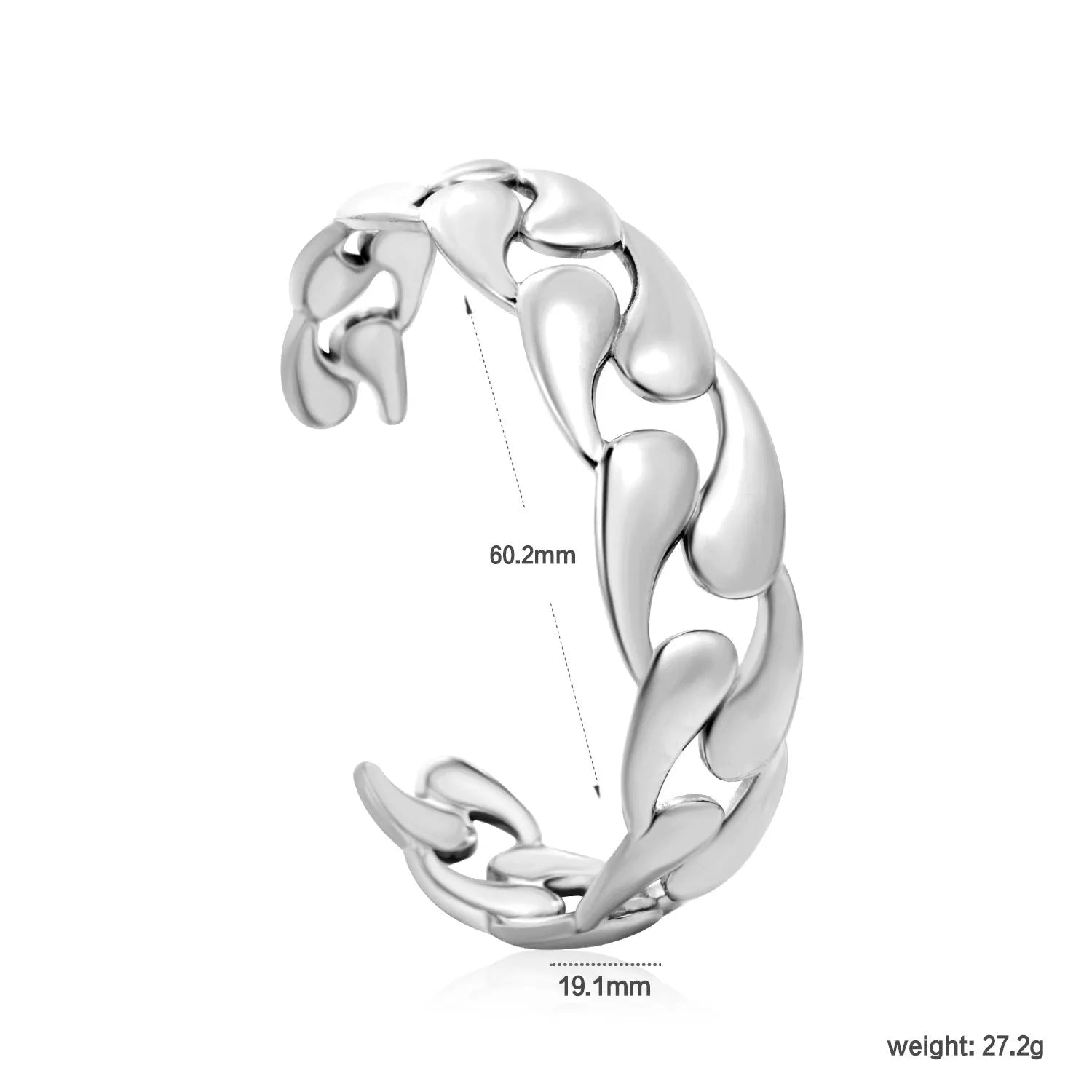 Stainless steel alloy European American design bracelet in gold, rose gold, and silver tones