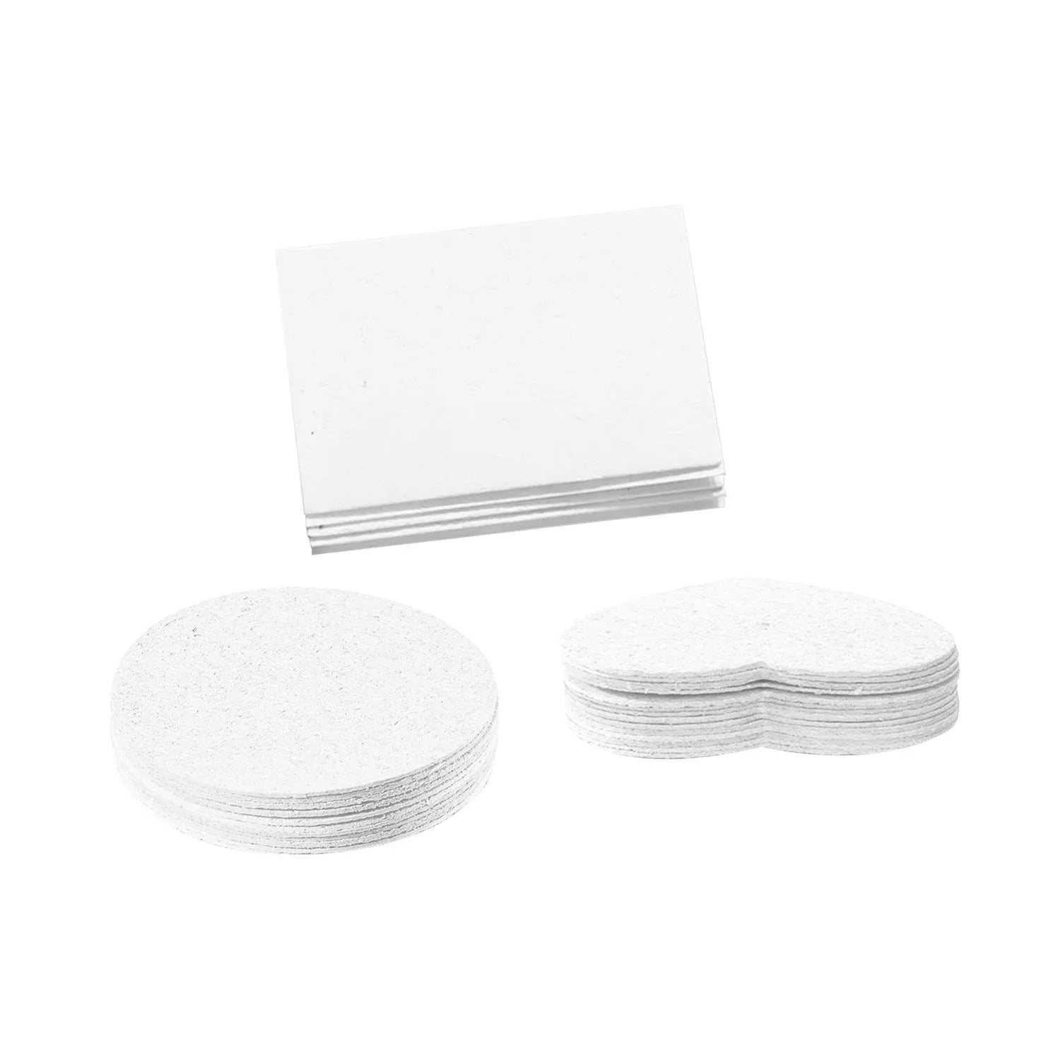 Cartoon painting sponge set with wood pulp paper, cellulose sponge backing, six fountain pens, and three shaped blanks