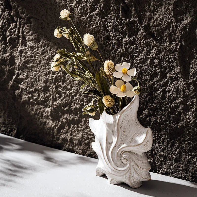 French art ceramic vase with coloured glaze finish in European style decorative design