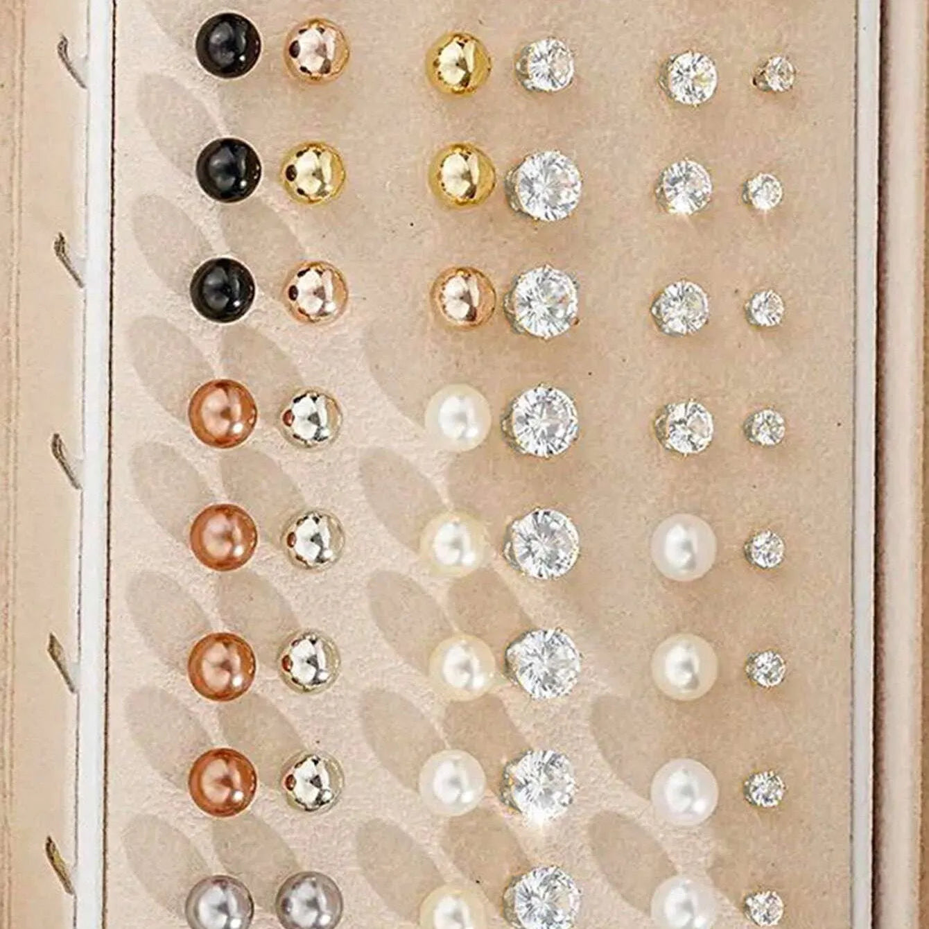 108 geometric alloy earrings with round pearl elements in gold and yellow electroplated finishes for women