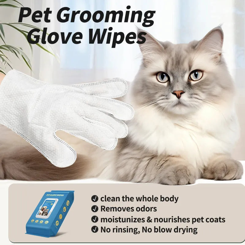 Disposable pet grooming gloves for cats and dogs in 20-piece pack