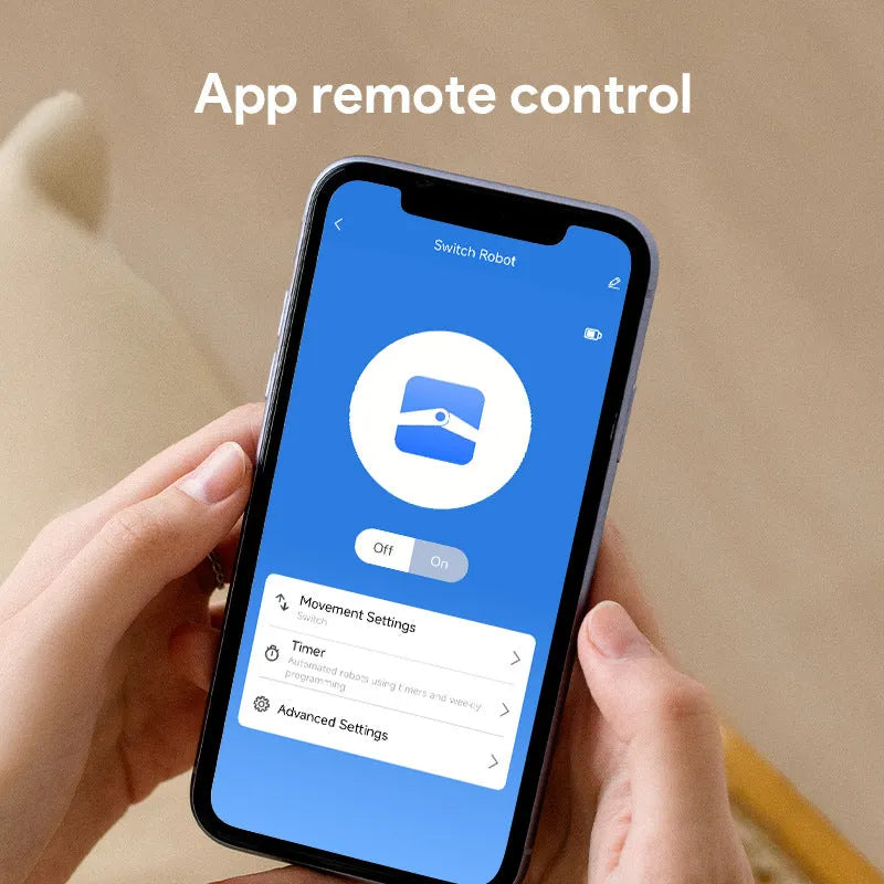 White Bluetooth rocker arm finger robot remote control for home automation