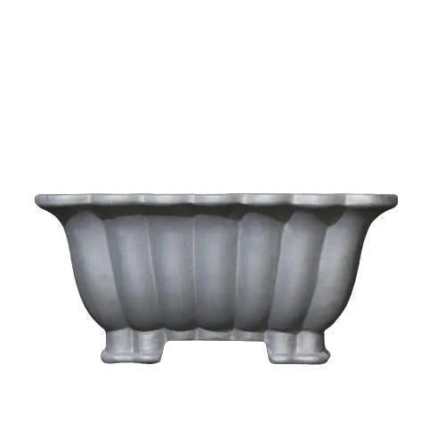 Purple sand ceramic square bonsai pot with classical styling and 37x15cm inner dimensions
