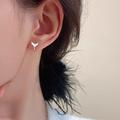 Women's fishtail design copper earrings with electroplated finish in white gold or yellow gold colour