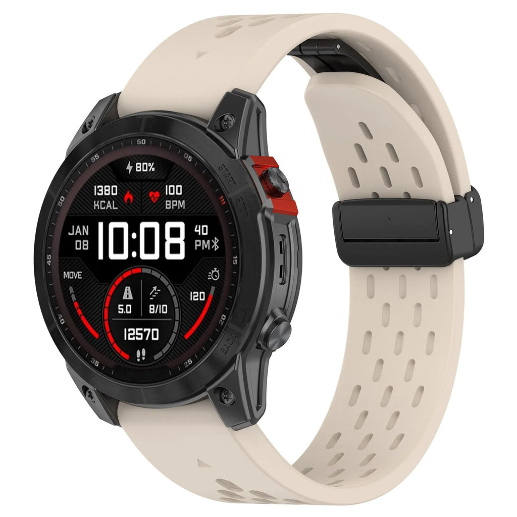 Garmin Fenix quick release watch strap in multiple colours showing quick release spring bars