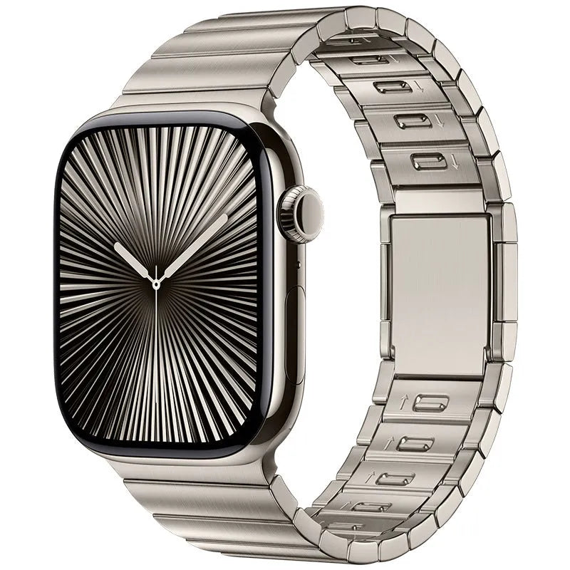 Stainless steel magnetic buckle Apple Watch strap in business style design